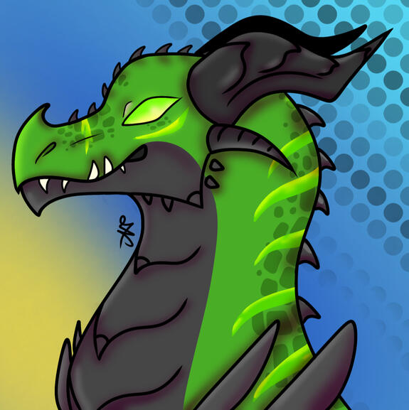 Art of Damian's dragon sona Daemon by Astrid's Art