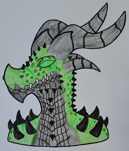 Art of Damian's dragon sona Daemon by Nightmarish Daemon