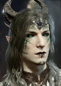 Screenshot of Damian's character Ingram in the game Baldur's Gate 3